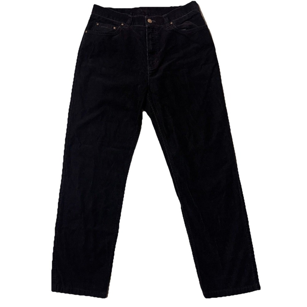 LAUREN Ralph Lauren Classic Straight Black Corduroy Jeans Women's Size 10‎